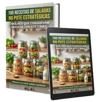 Solução Prática de Saladas Organizas em Potes de Vidro