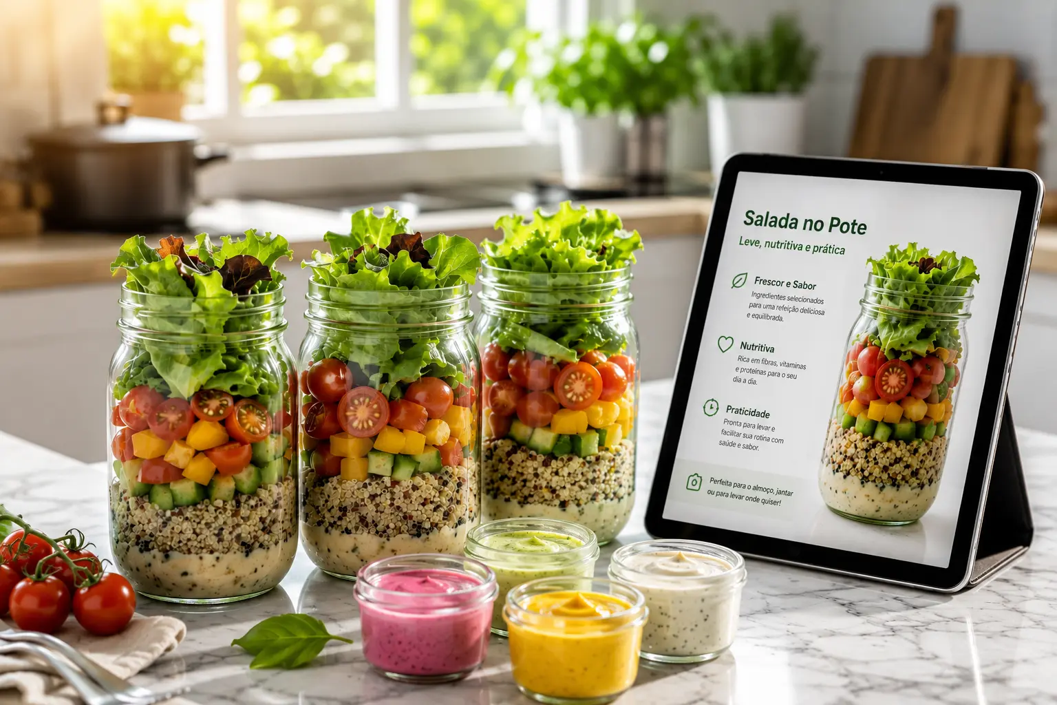 Capa do e-book Saladas no Pote